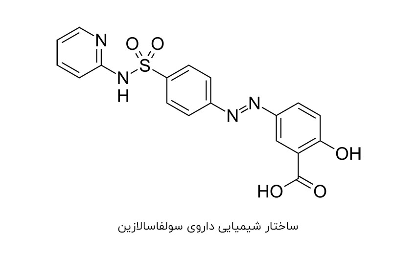 ساختار شیمیایی داروی سولفاسالازین