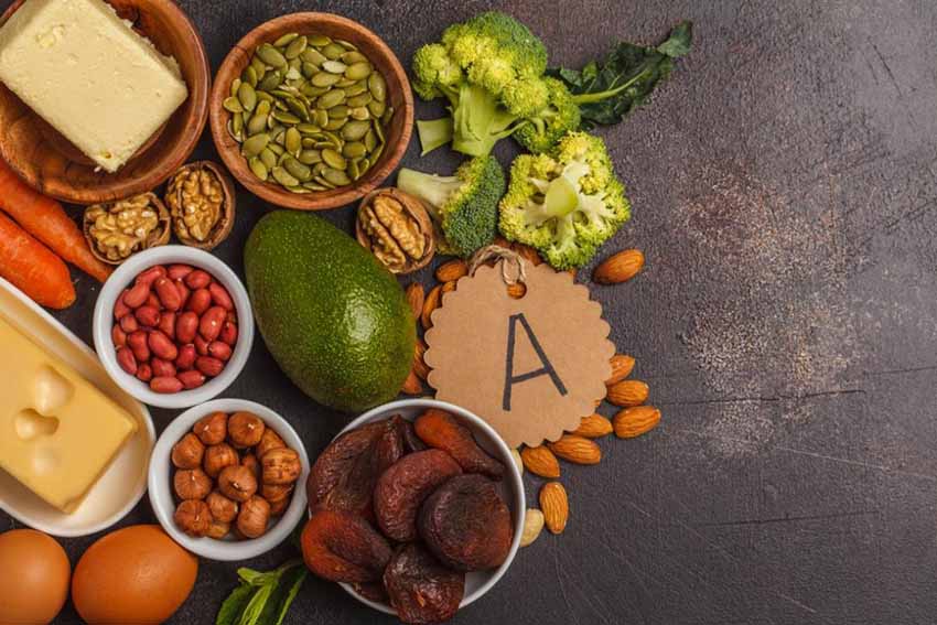 تعدادی از مواد غذایی دارای ویتامین آ