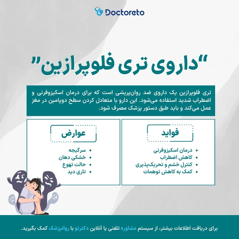 اینفوگرافی قرص تری فلوئوپرازین