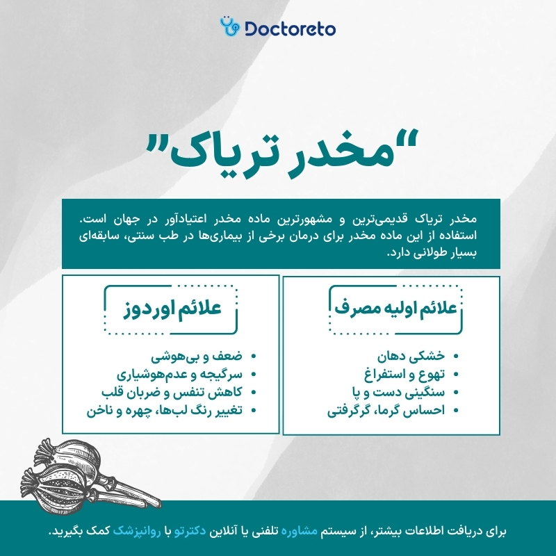 اینفوگرافی مخدر تریاک