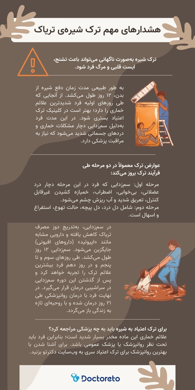 اینفوگرافی ترک شیره تریاک