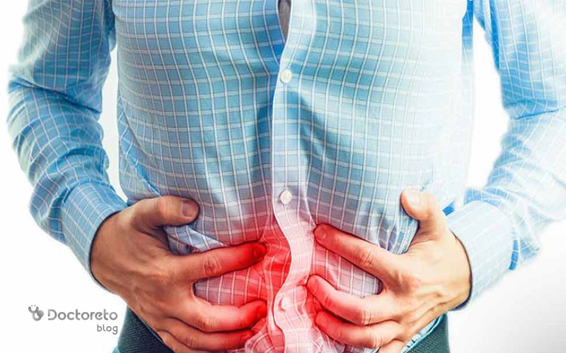 درد شکم از علائم بیماری های گوارشی است.