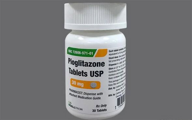 قرص پیوگلیتازون برای کنترل قند خون در افراد مبتلا به دیابت نوع 2 تجویز می‌شود.