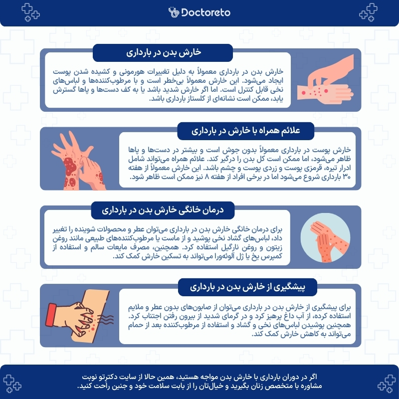 اینفوگرافی خارش بدن در بارداری