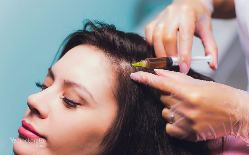 کاربرد مزوتراپی مو درمان ریزش مو است.