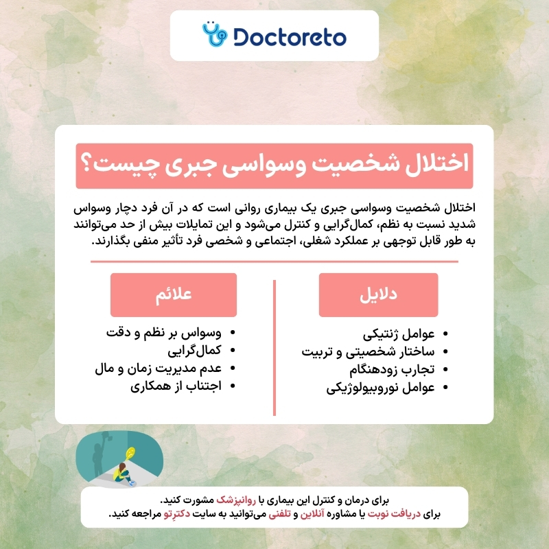 اینفوگرافی شخصیت وسواسی اجباری