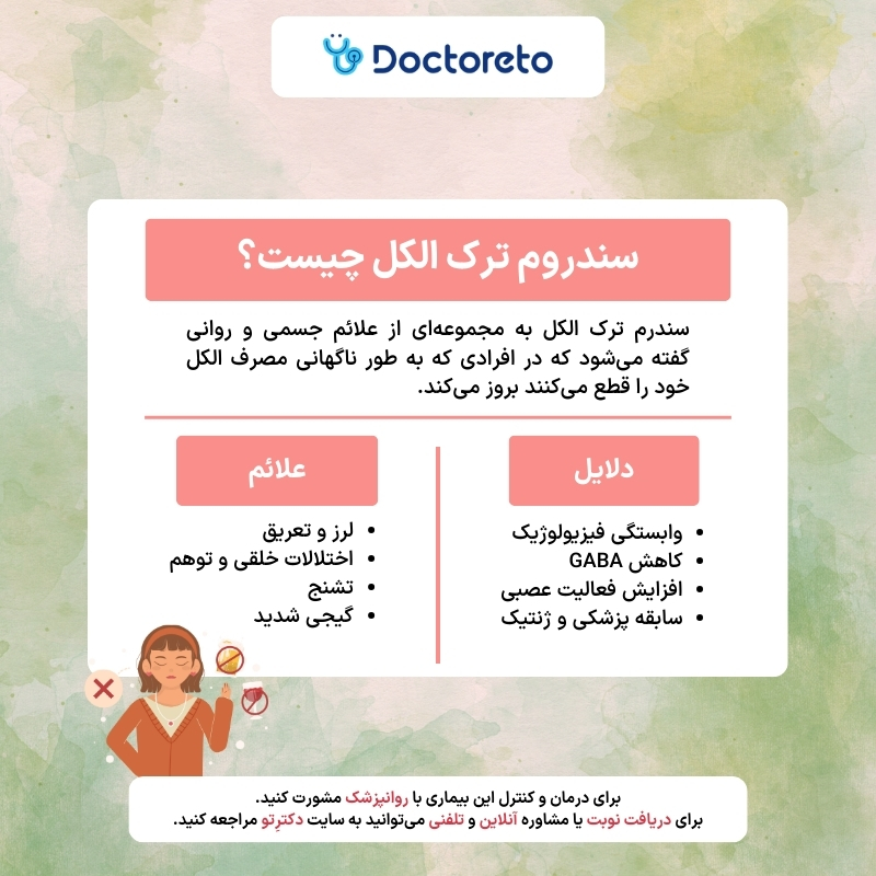 اینفوگرافی سندروم ترک الکل