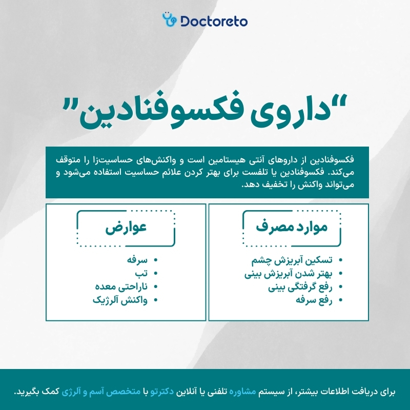 اینفوگرافی داروی فکسوفنادین