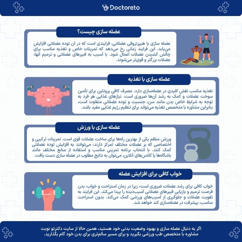 اینفوگرافی عضله سازی