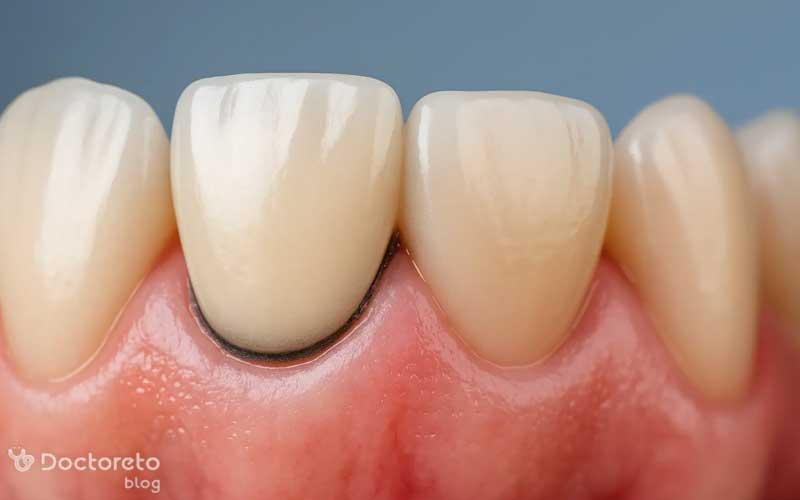 سیاه شدن لثه دندان روکش شده بخاطر چیست؟