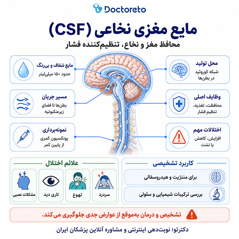 اینفوگرافیک مایع مغزی نخاعی