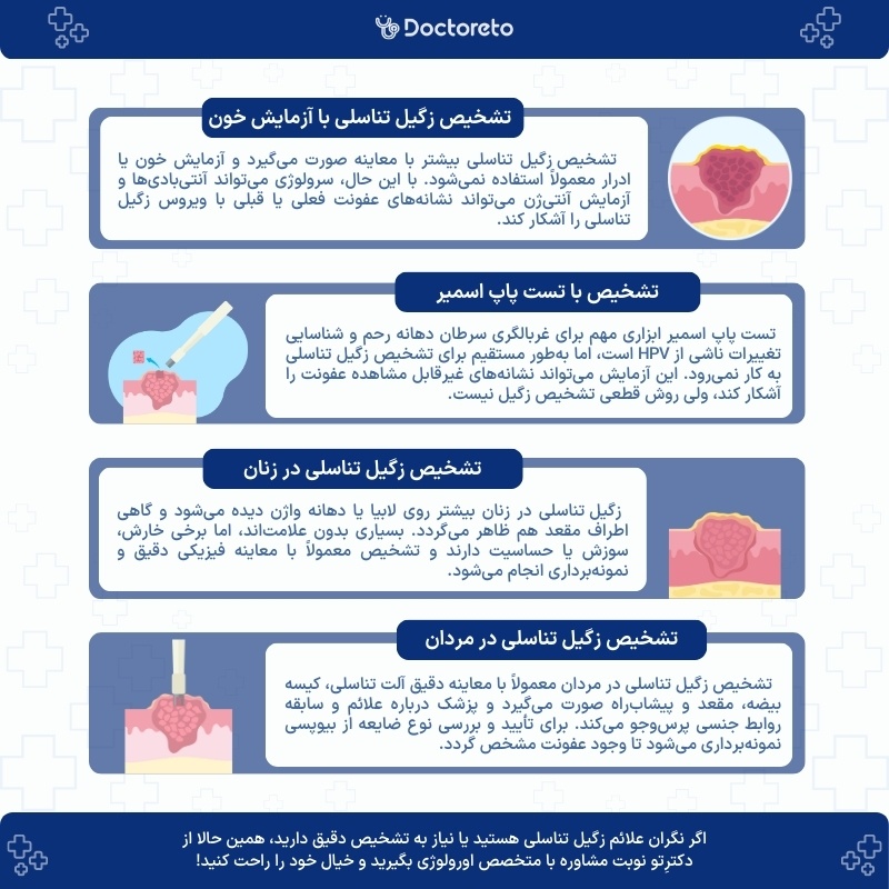 اینفوگرافی تشخیص زگیل تناسلی