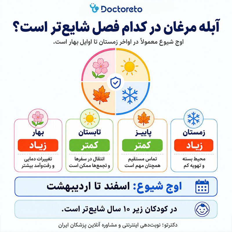 اینفوگرافی فصل ابله مرغان